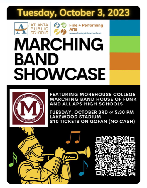  Marching Band Showcase flyer
